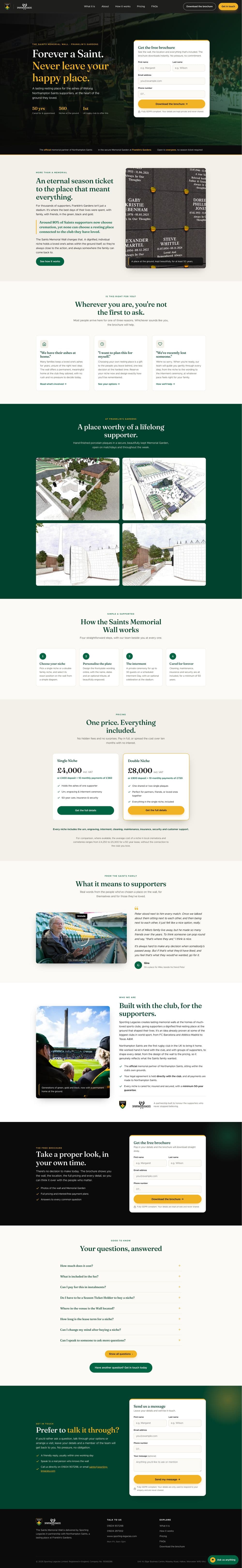 Sporting Legacies website built by Juno