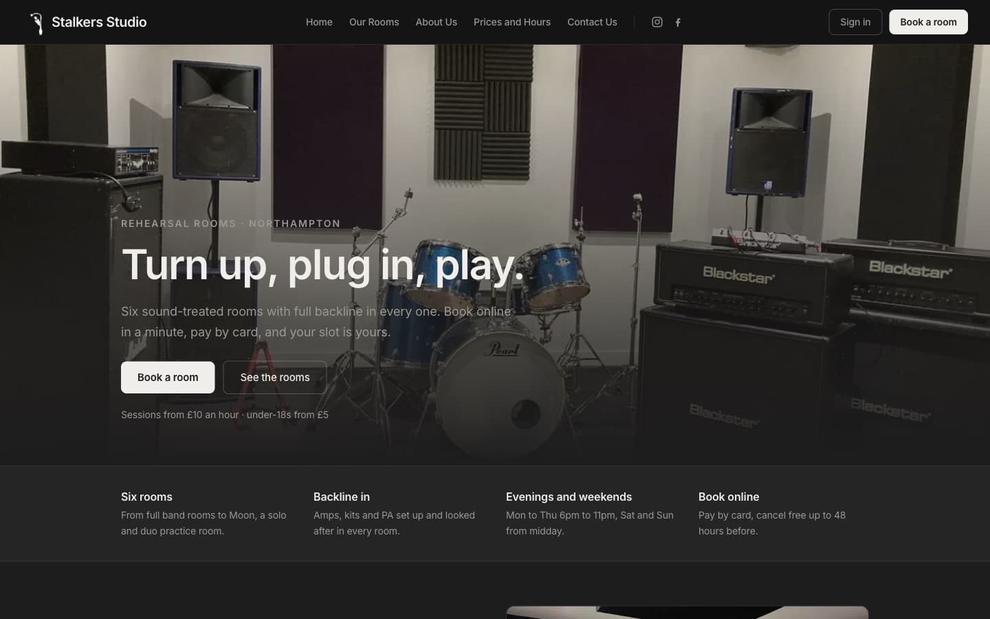 Stalkers Studio website, built by Juno